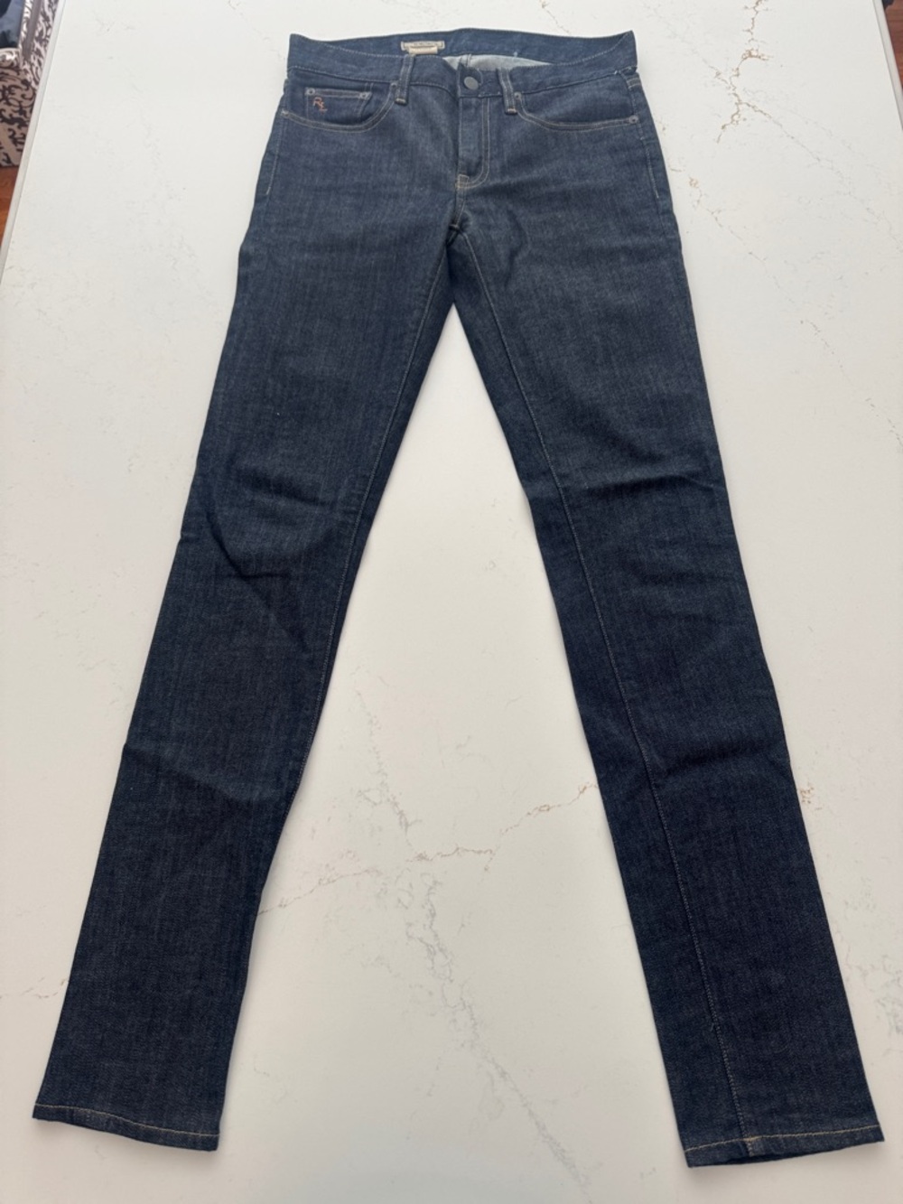 Ralph Lauren Women's Skinny Jeans in Dark Blue Denim